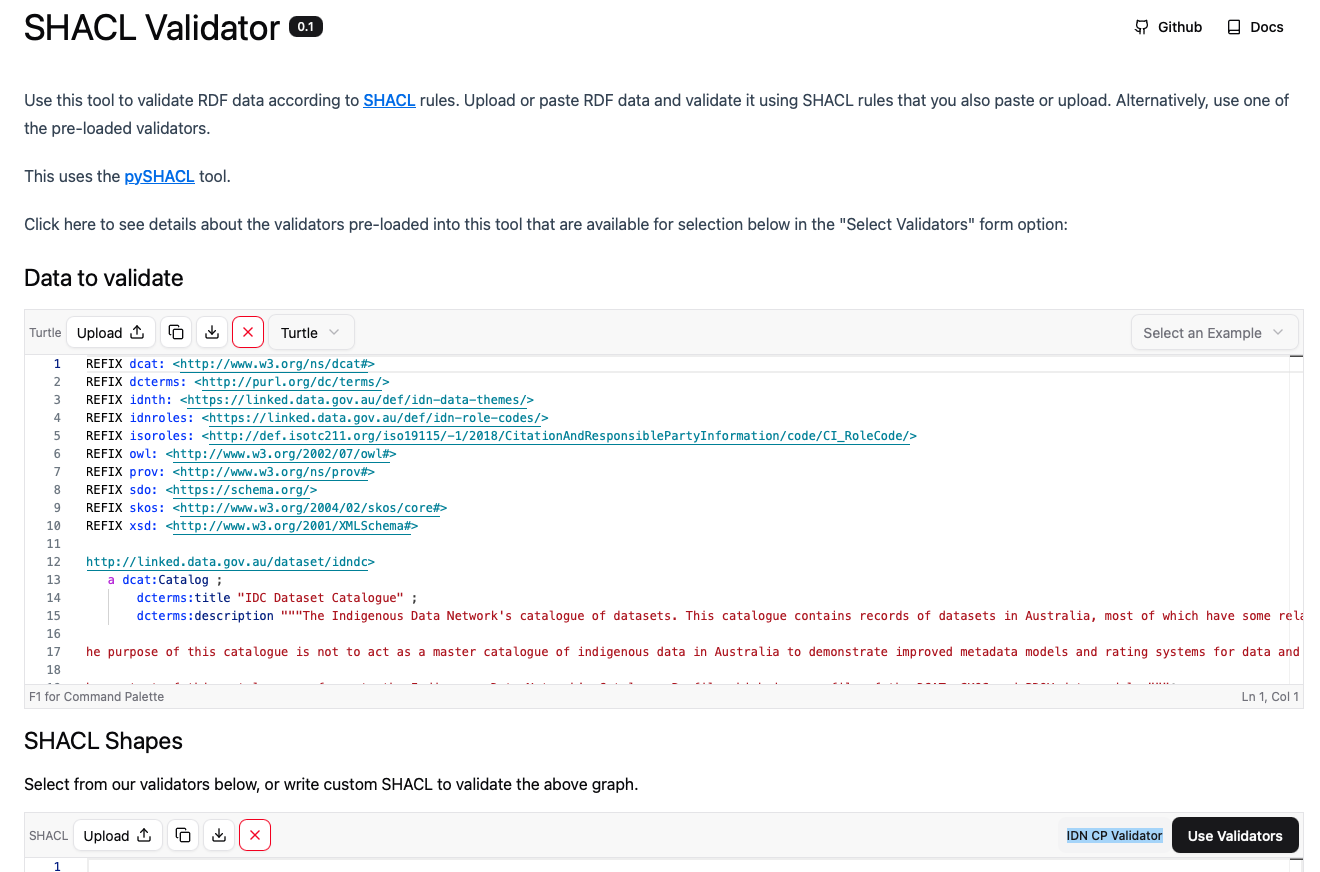 Validator Tool  Screenshot